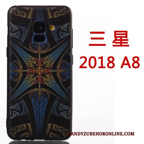 Samsung Galaxy A8 2018 Hoesje Hanger Mobiele Telefoon Siliconen Hoes Spotprent Rood Ster