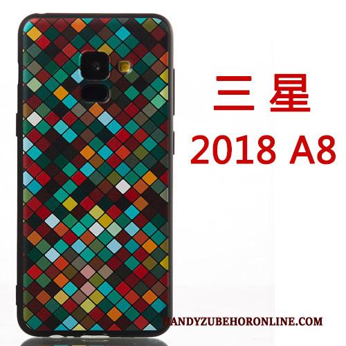 Samsung Galaxy A8 2018 Hoesje Hanger Mobiele Telefoon Siliconen Hoes Spotprent Rood Ster