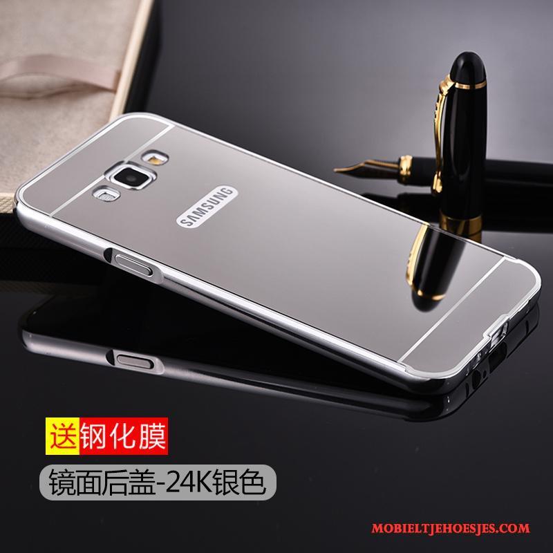 Samsung Galaxy A8 All Inclusive Metaal Bescherming Hoesje Telefoon Ster Rose Goud Trend