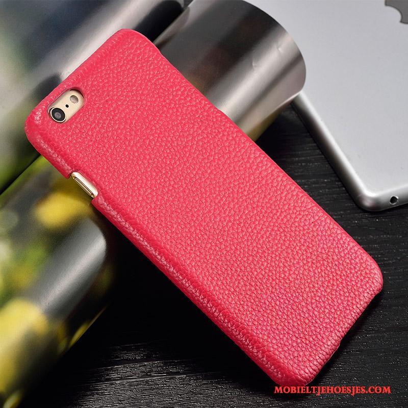 Samsung Galaxy A8 Anti-fall Hoesje Telefoon Roze Echt Leer Achterklep Bescherming Ster