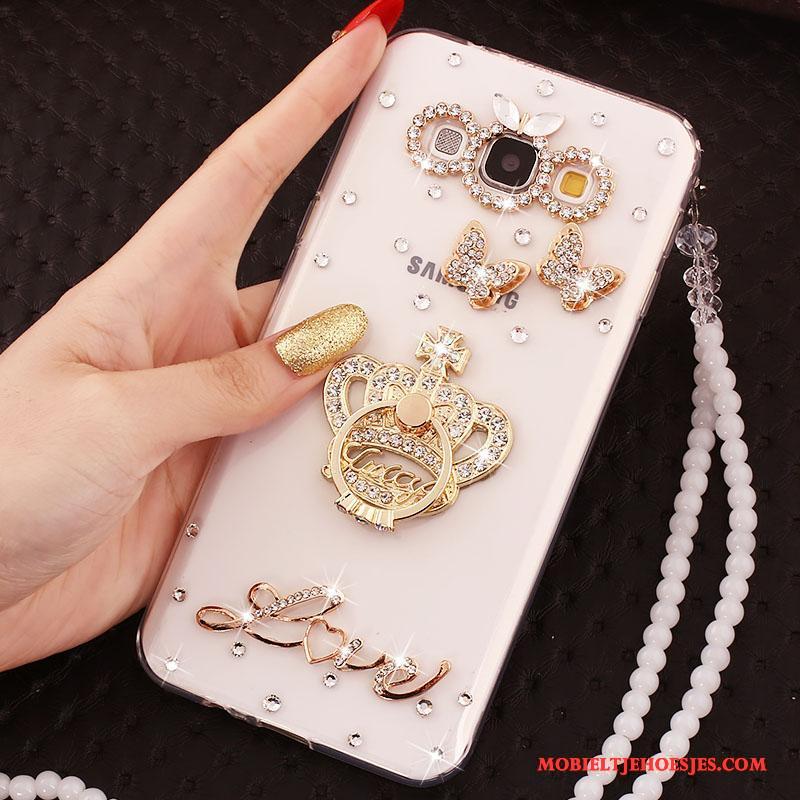 Samsung Galaxy A8 Hanger Hoes Ring Hoesje Telefoon Bescherming Wit