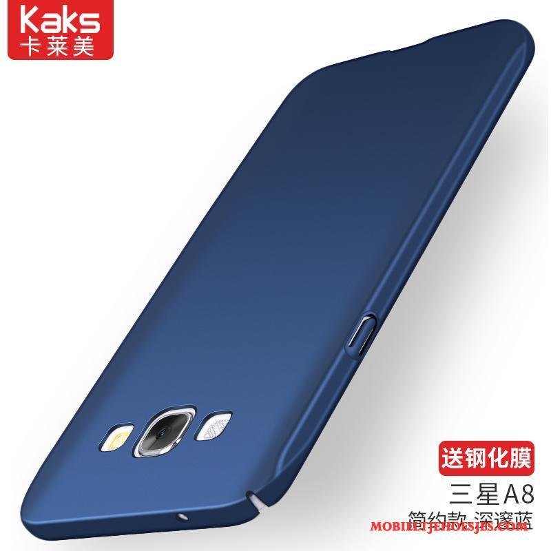 Samsung Galaxy A8 Hard Schrobben Siliconen Kleur Bescherming Hoesje Telefoon