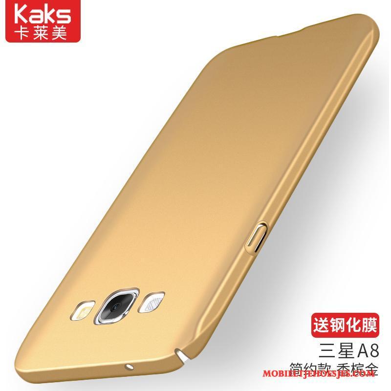 Samsung Galaxy A8 Hard Schrobben Siliconen Kleur Bescherming Hoesje Telefoon