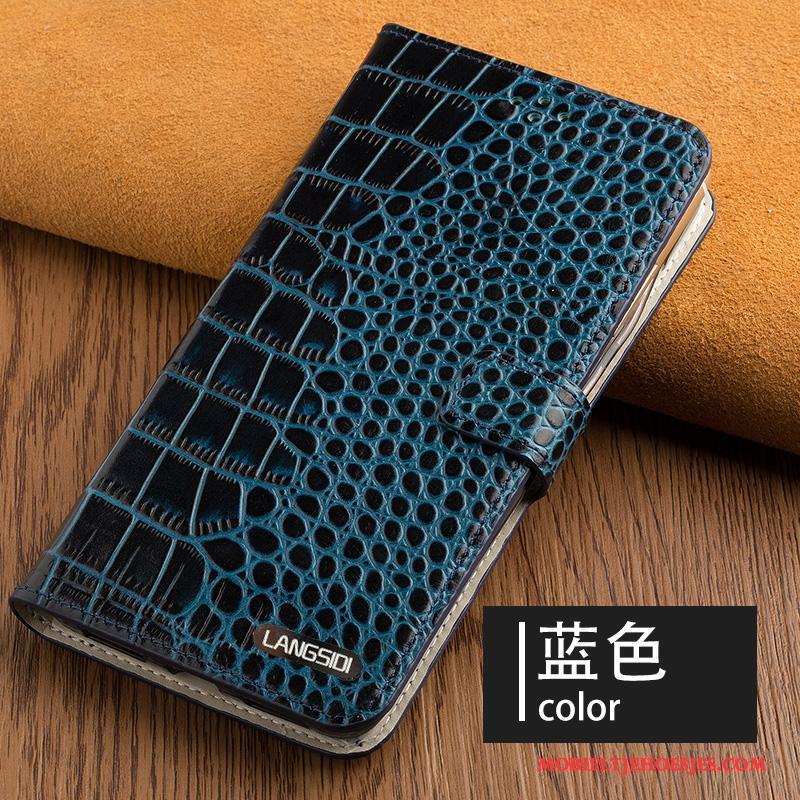 Samsung Galaxy A8 Hoes Leren Etui Hanger Bruin Anti-fall Hoesje Telefoon Bescherming
