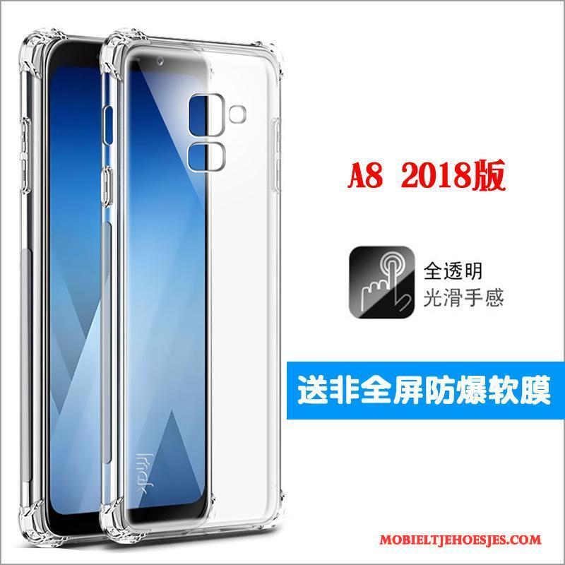 Samsung Galaxy A8+ Hoes Siliconen Hoesje Telefoon Bescherming Zacht Mobiele Telefoon Ster