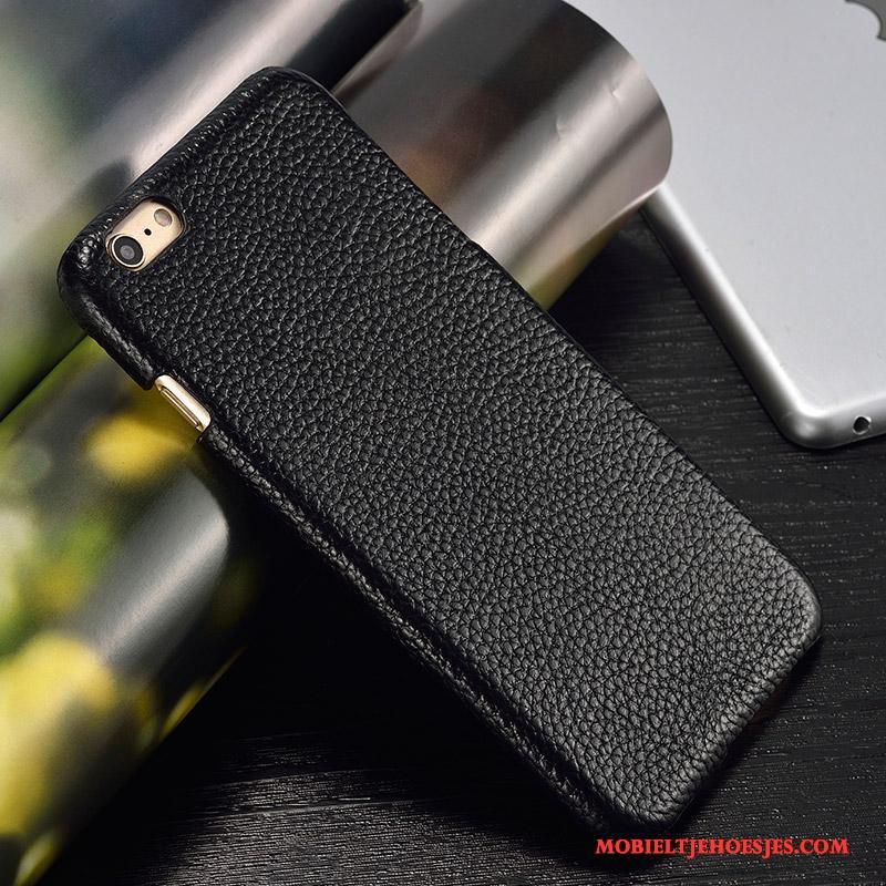 Samsung Galaxy A8 Hoesje Bruin Eenvoudige Telefoon Bescherming Hard Echt Leer