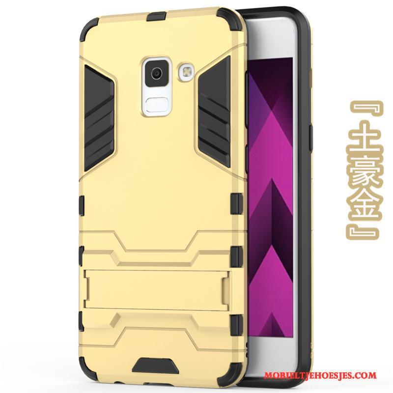 Samsung Galaxy A8+ Hoesje Telefoon Anti-fall Trend Hard Bescherming Lichtblauw All Inclusive