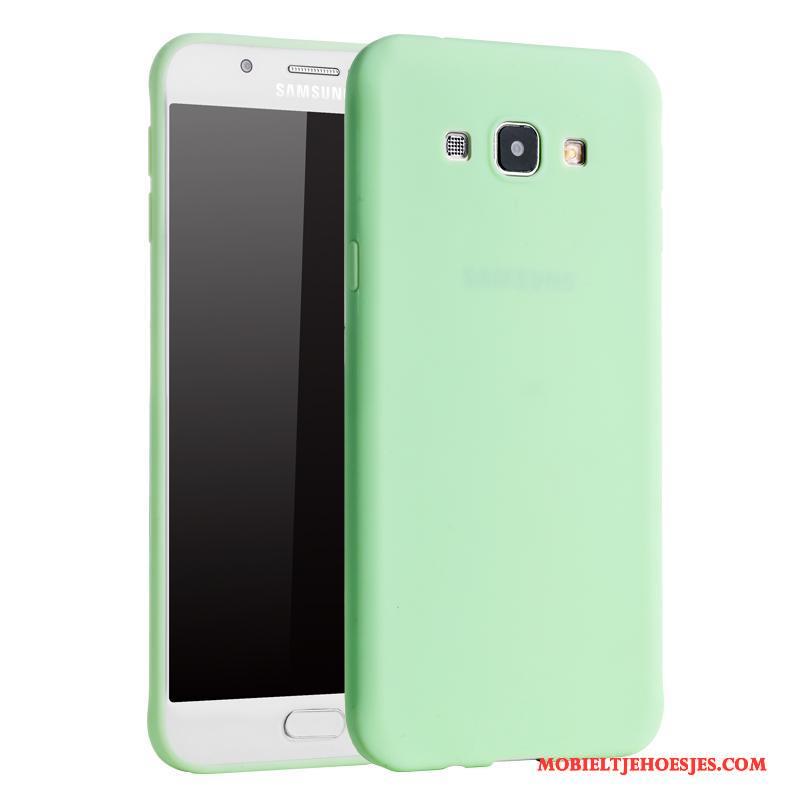 Samsung Galaxy A8 Omlijsting Ster Bescherming Mobiele Telefoon Groen Dun Hoesje Telefoon