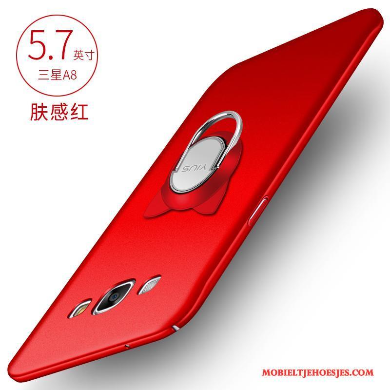 Samsung Galaxy A8 Rood Anti-fall Bescherming Schrobben Ster Hard Hoesje