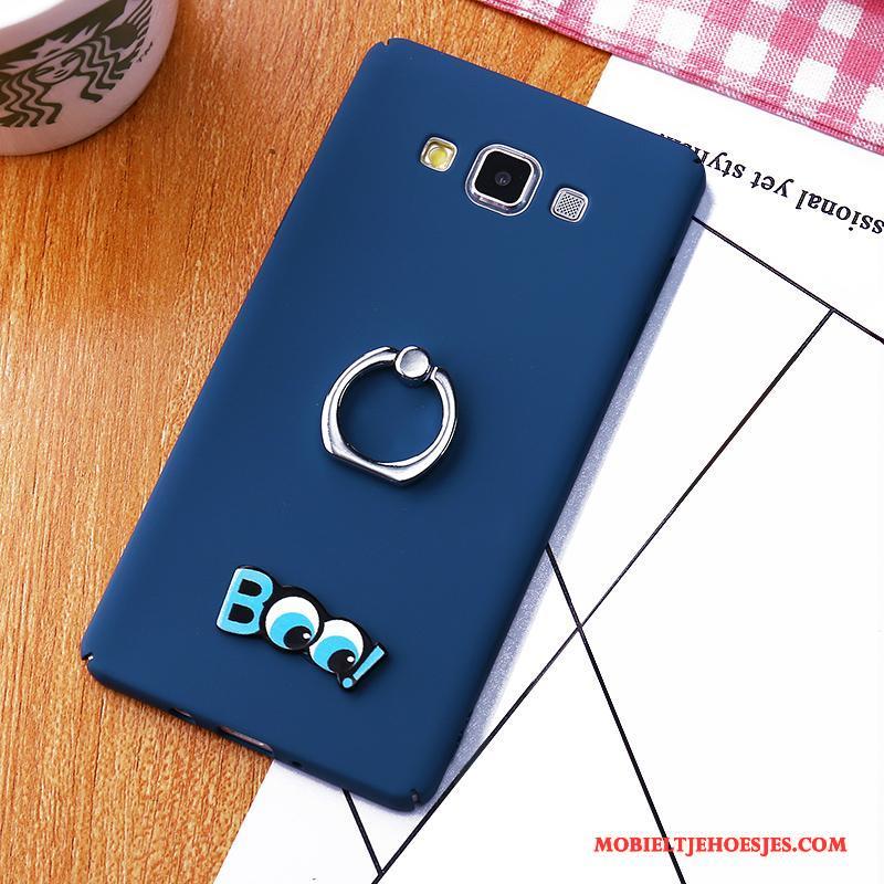 Samsung Galaxy A8 Schrobben Ster Bescherming Hoesje Telefoon All Inclusive Hard Blauw