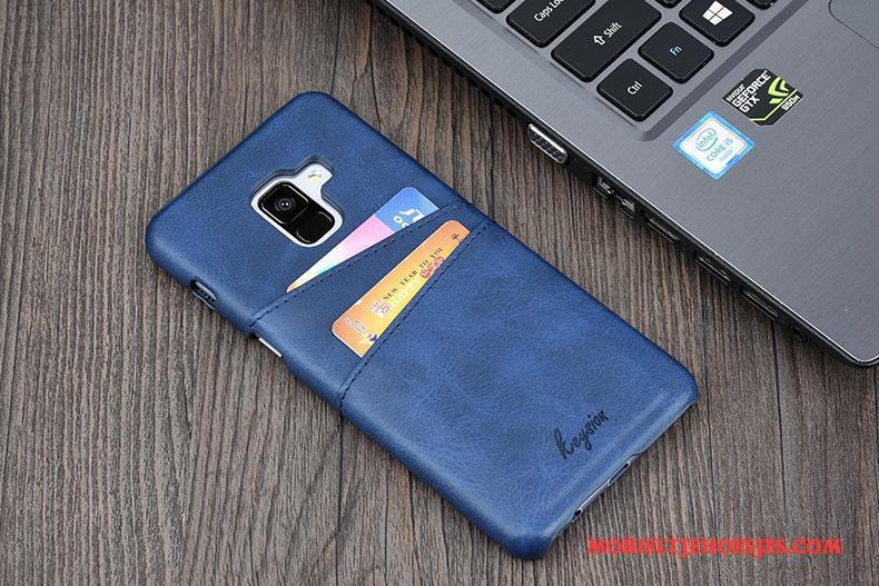 Samsung Galaxy A8 Ster Bedrijf Leer Kleur Hoes Hoesje Telefoon Portemonnee