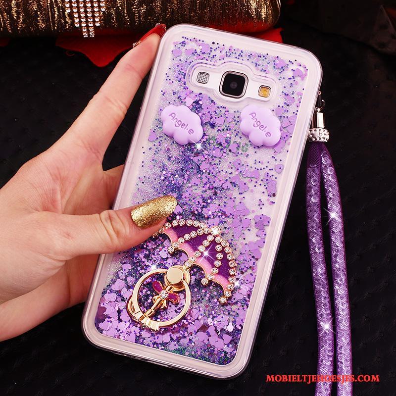 Samsung Galaxy A8 Zacht Hanger Hoesje Telefoon Ster Roze Met Strass