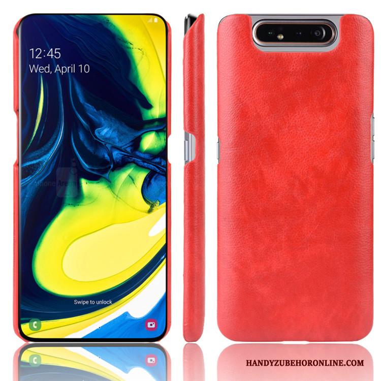 Samsung Galaxy A80 Hard Leer Soort Aziatische Vrucht Licht Tas Kwaliteit Hoesje Telefoon