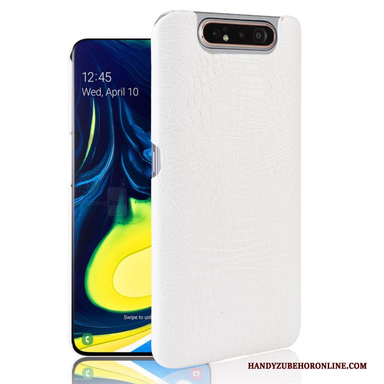 Samsung Galaxy A80 Hoes Hard Hoesje Telefoon Patroon Leer Ster Krokodil