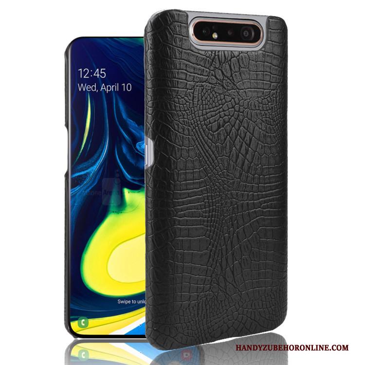 Samsung Galaxy A80 Hoes Hard Hoesje Telefoon Patroon Leer Ster Krokodil