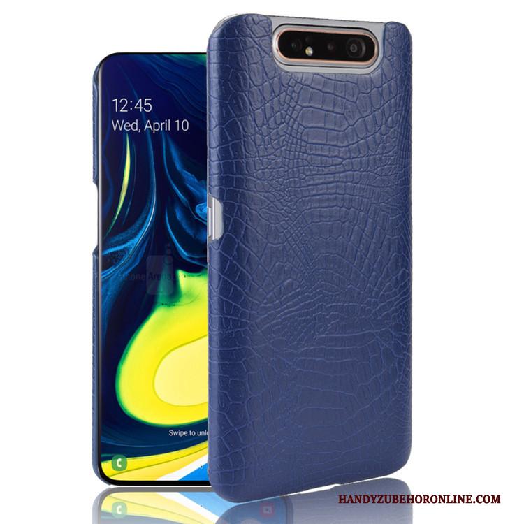 Samsung Galaxy A80 Hoes Hard Hoesje Telefoon Patroon Leer Ster Krokodil