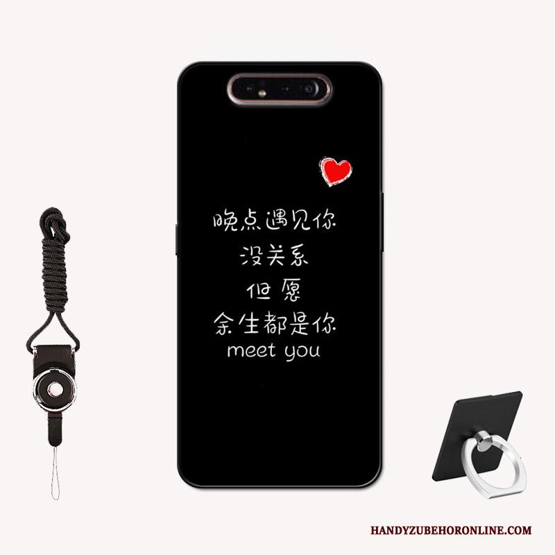 Samsung Galaxy A80 Siliconen Geschilderd Eenvoudige Lovers Hemming Mobiele Telefoon Hoesje Telefoon