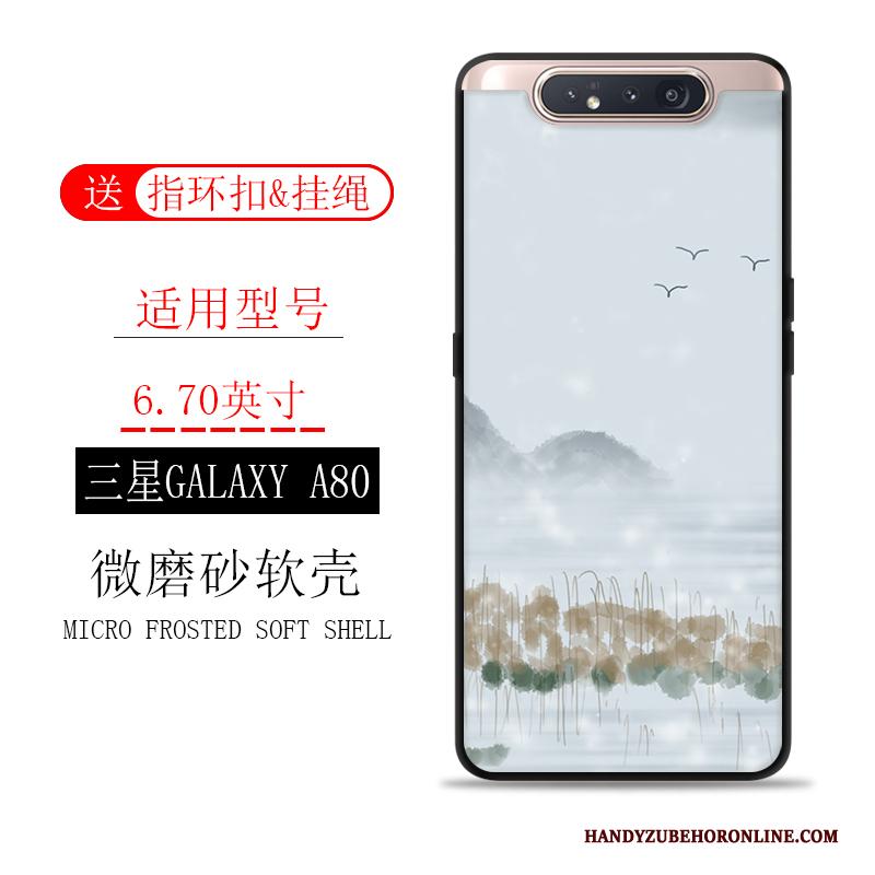 Samsung Galaxy A80 Trend Landschap Khaki Hoesje Telefoon All Inclusive Anti-fall Ster