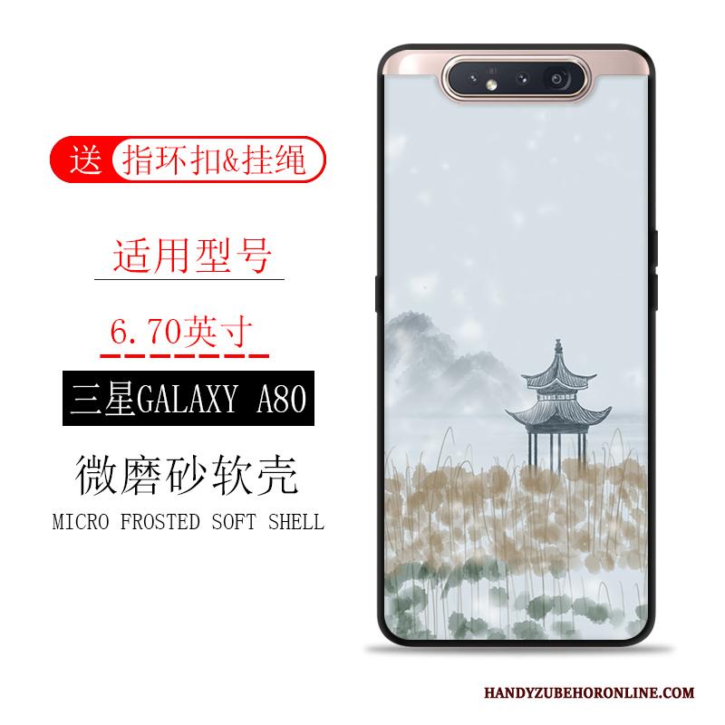 Samsung Galaxy A80 Trend Landschap Khaki Hoesje Telefoon All Inclusive Anti-fall Ster