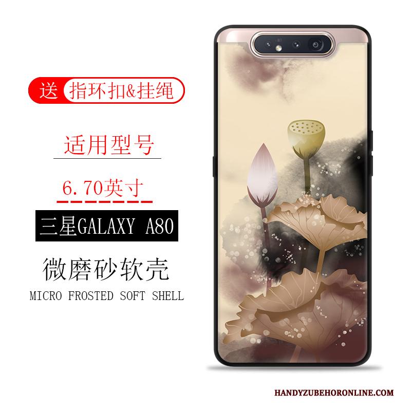 Samsung Galaxy A80 Trend Landschap Khaki Hoesje Telefoon All Inclusive Anti-fall Ster