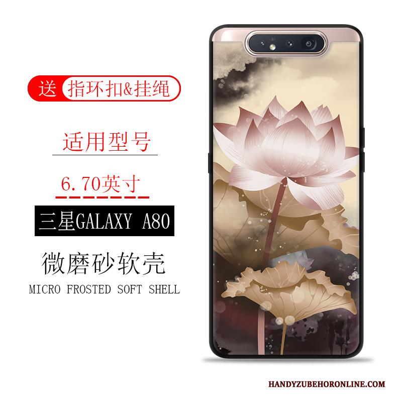 Samsung Galaxy A80 Trend Landschap Khaki Hoesje Telefoon All Inclusive Anti-fall Ster