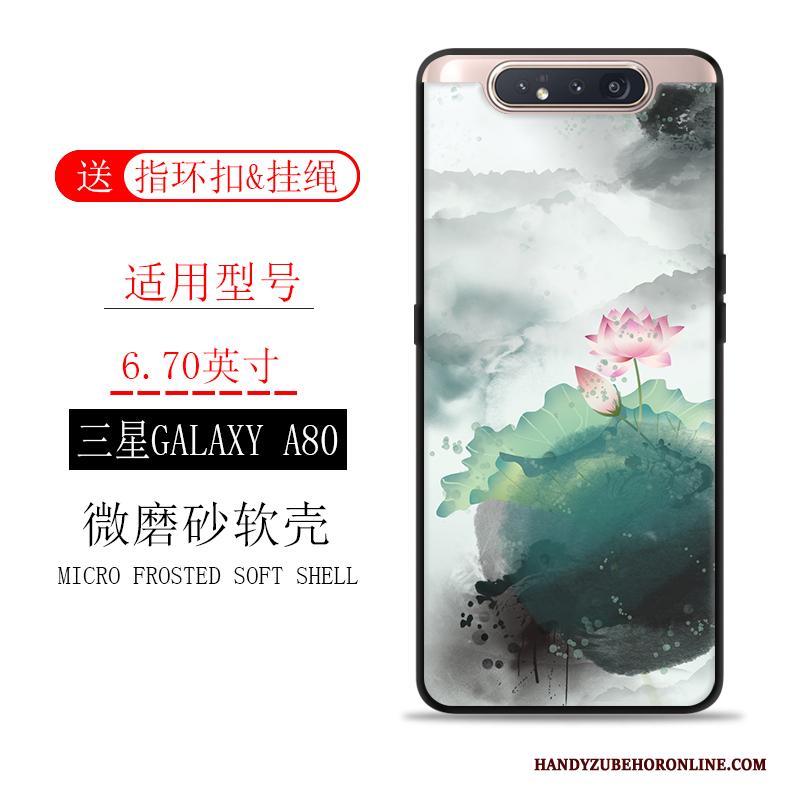 Samsung Galaxy A80 Trend Landschap Khaki Hoesje Telefoon All Inclusive Anti-fall Ster