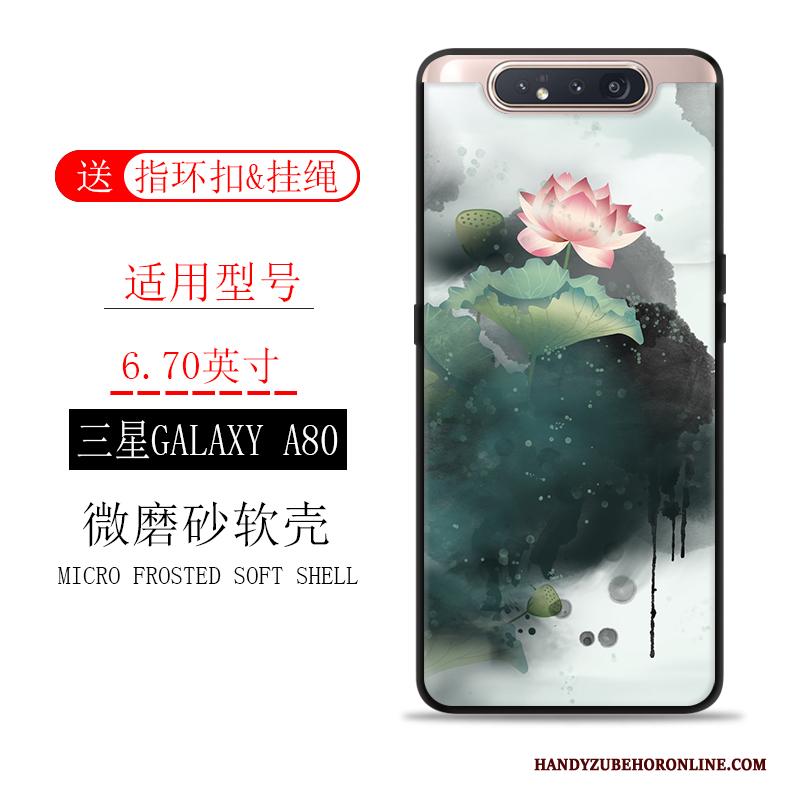 Samsung Galaxy A80 Trend Landschap Khaki Hoesje Telefoon All Inclusive Anti-fall Ster