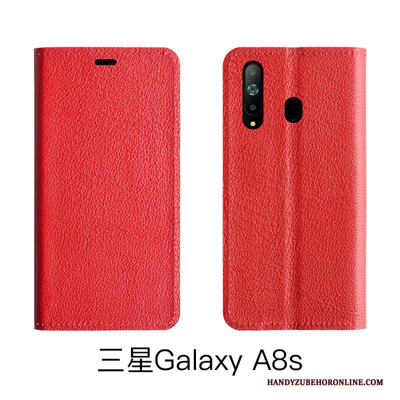 Samsung Galaxy A8s Hoes Ster Bescherming Hoesje Telefoon All Inclusive Echt Leer High End