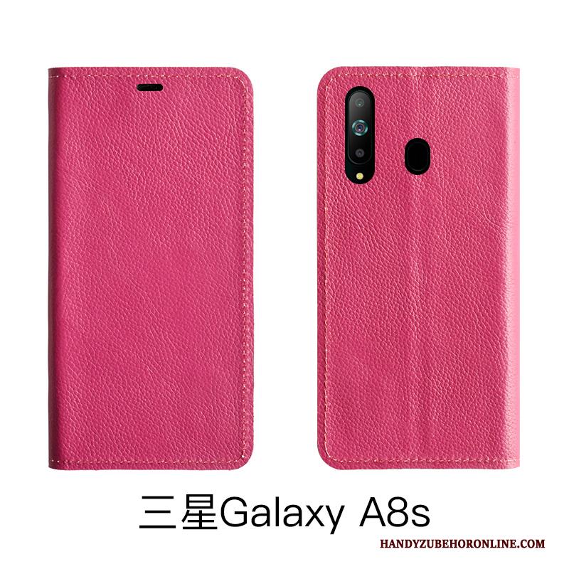 Samsung Galaxy A8s Hoes Ster Bescherming Hoesje Telefoon All Inclusive Echt Leer High End