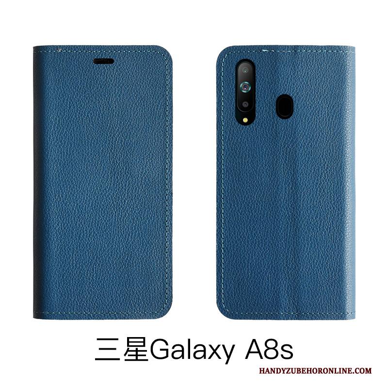 Samsung Galaxy A8s Hoes Ster Bescherming Hoesje Telefoon All Inclusive Echt Leer High End