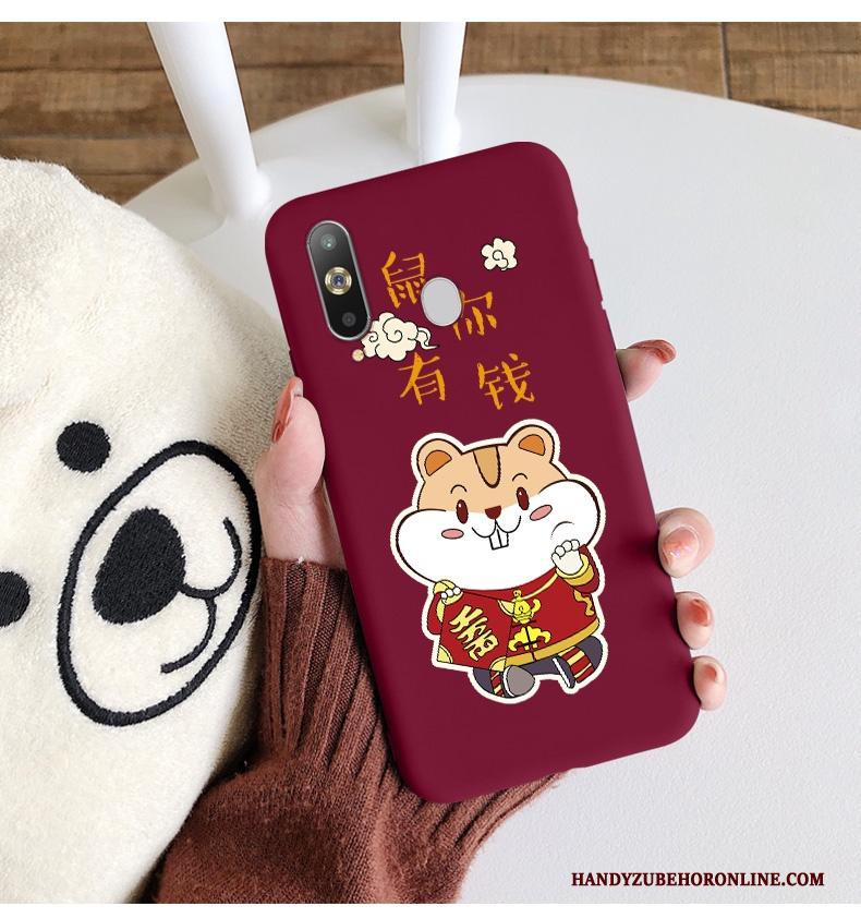 Samsung Galaxy A8s Hoesje Chinese Stijl Schrobben Anti-fall Bescherming Lovers Scheppend Siliconen