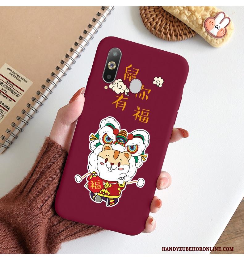 Samsung Galaxy A8s Hoesje Chinese Stijl Schrobben Anti-fall Bescherming Lovers Scheppend Siliconen