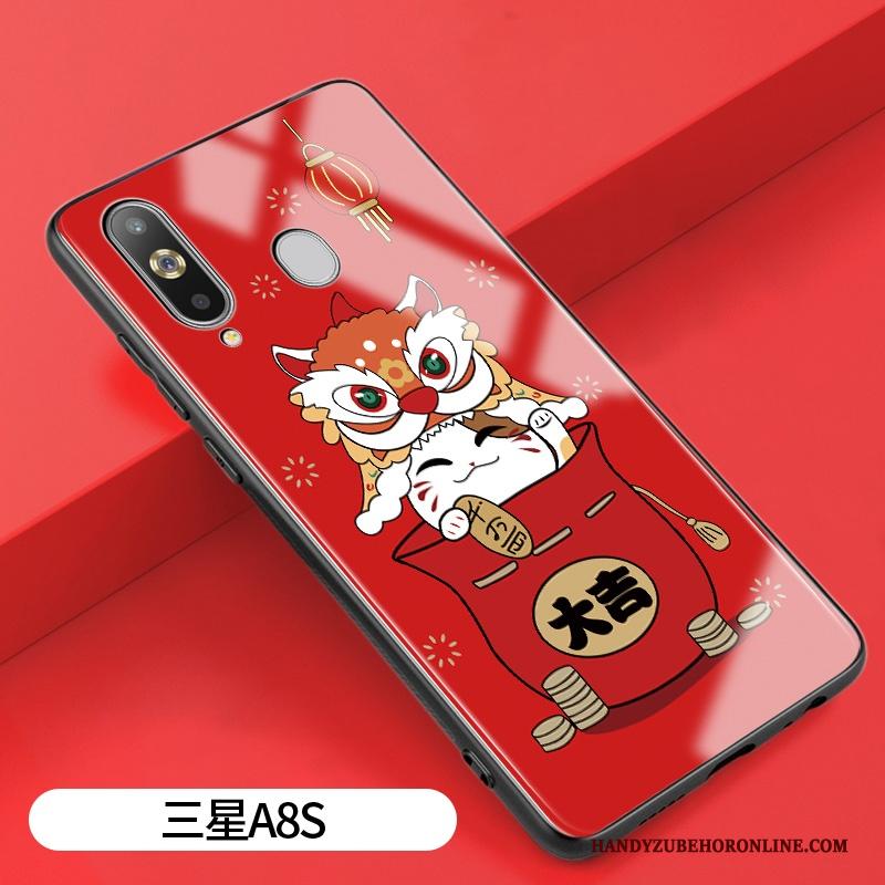 Samsung Galaxy A8s Hoesje Hoes Lovers Anti-fall Rat Trend Glas All Inclusive
