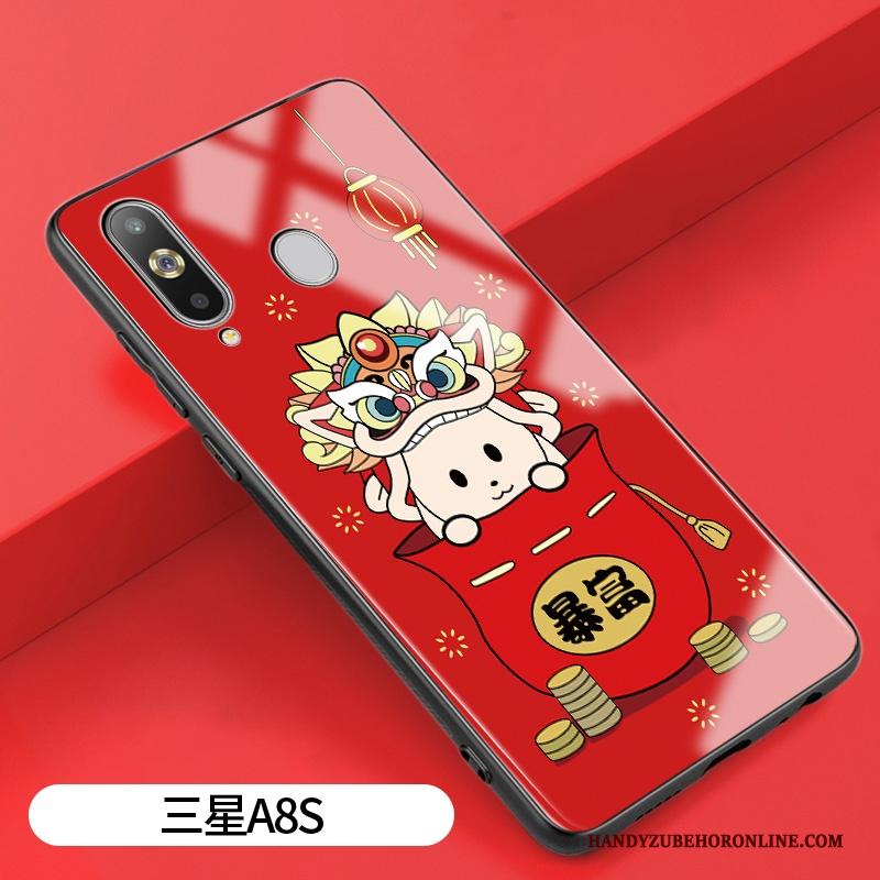 Samsung Galaxy A8s Hoesje Hoes Lovers Anti-fall Rat Trend Glas All Inclusive
