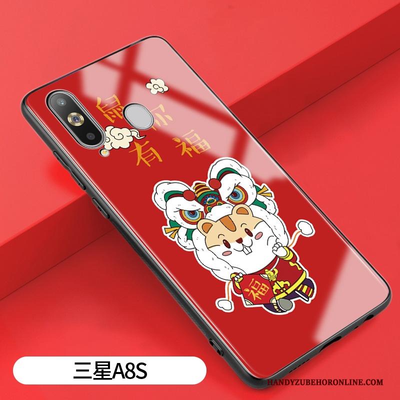 Samsung Galaxy A8s Hoesje Hoes Lovers Anti-fall Rat Trend Glas All Inclusive