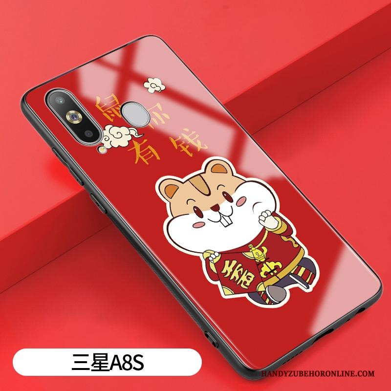 Samsung Galaxy A8s Hoesje Hoes Lovers Anti-fall Rat Trend Glas All Inclusive