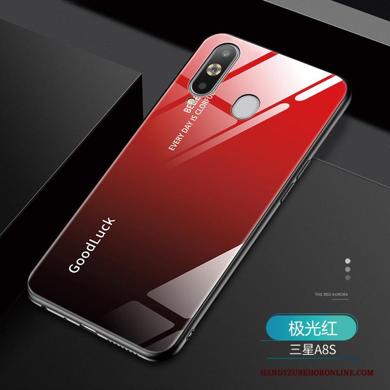 Samsung Galaxy A8s Hoesje Purper Zacht Spiegel Mode Lovers Net Red Trendy Merk
