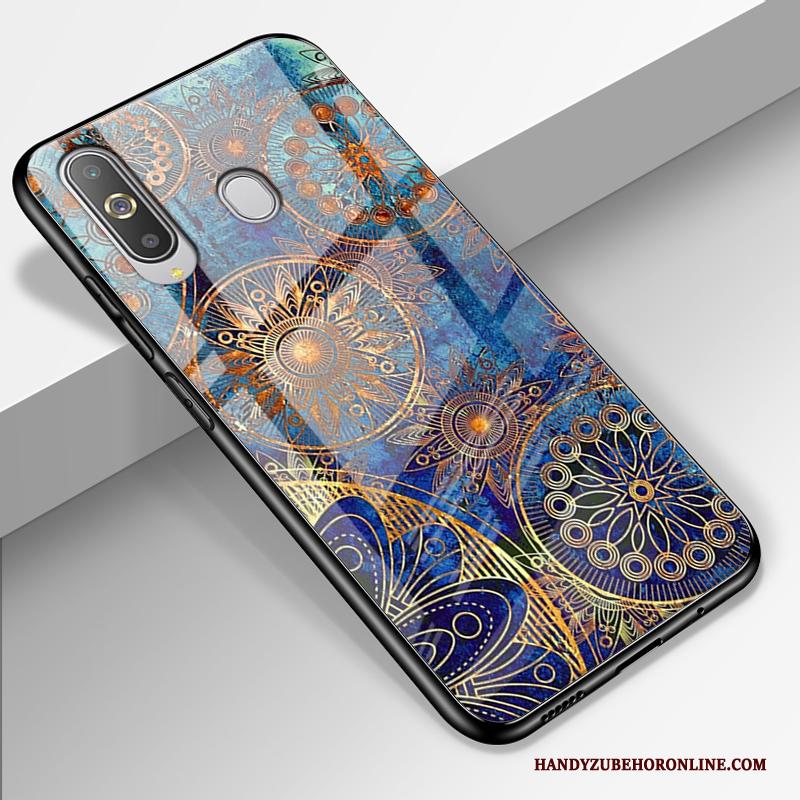 Samsung Galaxy A8s Hoesje Siliconen Spiegel Rood Hoes Bescherming Sterrenhemel Glas