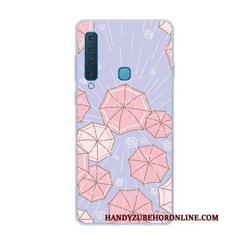 Samsung Galaxy A9 2018 Hoesje Hoes Scheppend Zacht Anti-fall Ster Roze Mobiele Telefoon