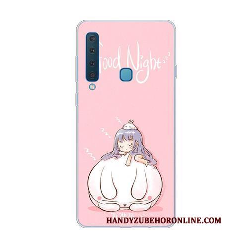 Samsung Galaxy A9 2018 Hoesje Hoes Scheppend Zacht Anti-fall Ster Roze Mobiele Telefoon