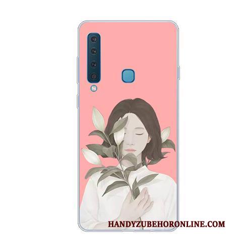 Samsung Galaxy A9 2018 Hoesje Kunst Zacht Bescherming Blauw Anti-fall Mobiele Telefoon Hoes