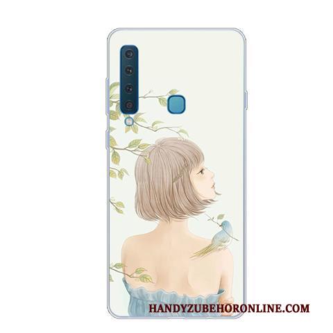 Samsung Galaxy A9 2018 Hoesje Kunst Zacht Bescherming Blauw Anti-fall Mobiele Telefoon Hoes