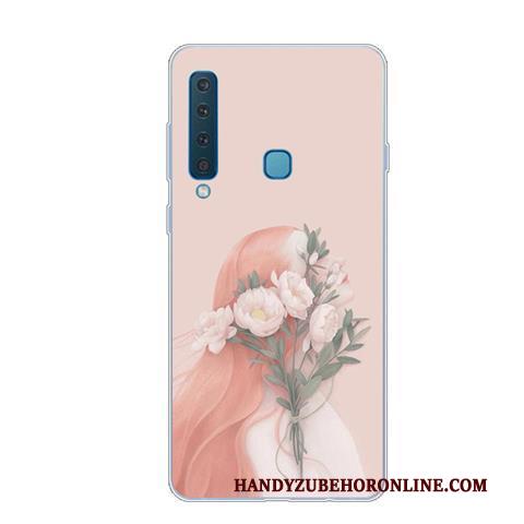 Samsung Galaxy A9 2018 Hoesje Kunst Zacht Bescherming Blauw Anti-fall Mobiele Telefoon Hoes
