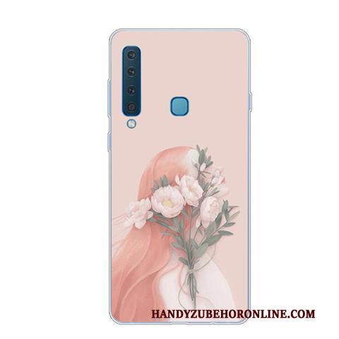 Samsung Galaxy A9 2018 Hoesje Kunst Zacht Bescherming Blauw Anti-fall Mobiele Telefoon Hoes