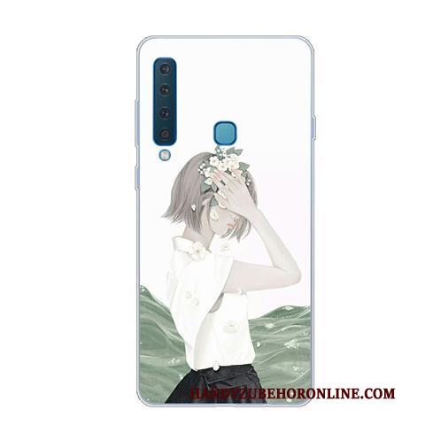 Samsung Galaxy A9 2018 Hoesje Kunst Zacht Bescherming Blauw Anti-fall Mobiele Telefoon Hoes