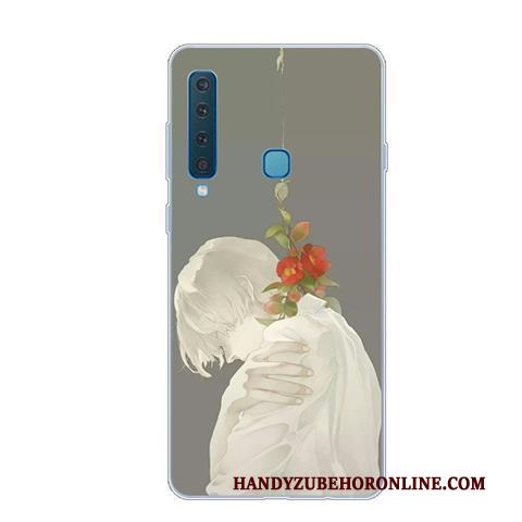 Samsung Galaxy A9 2018 Hoesje Kunst Zacht Bescherming Blauw Anti-fall Mobiele Telefoon Hoes