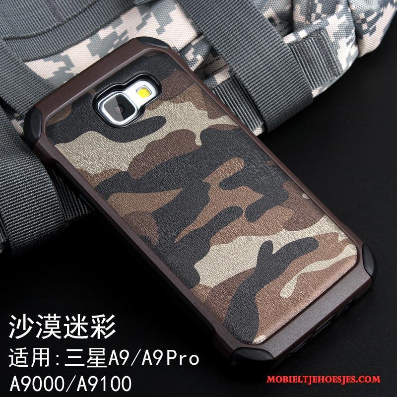 Samsung Galaxy A9 Blauw Persoonlijk Ster Siliconen Bescherming Hoesje Telefoon Camouflage