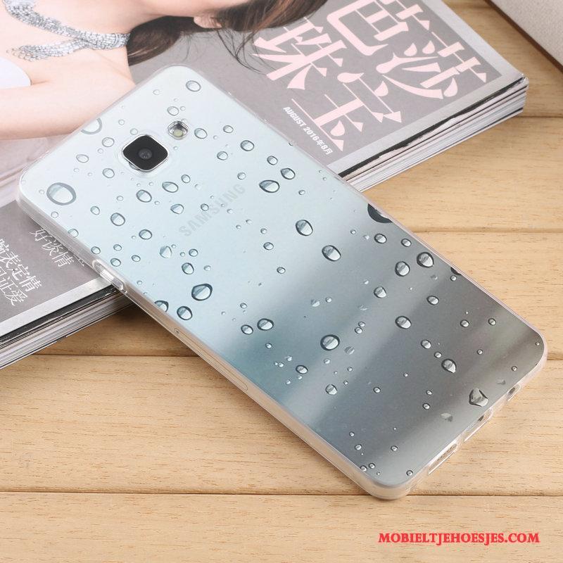Samsung Galaxy A9 Siliconen Hoesje Telefoon Hoge Bescherming Lichtblauw Ster