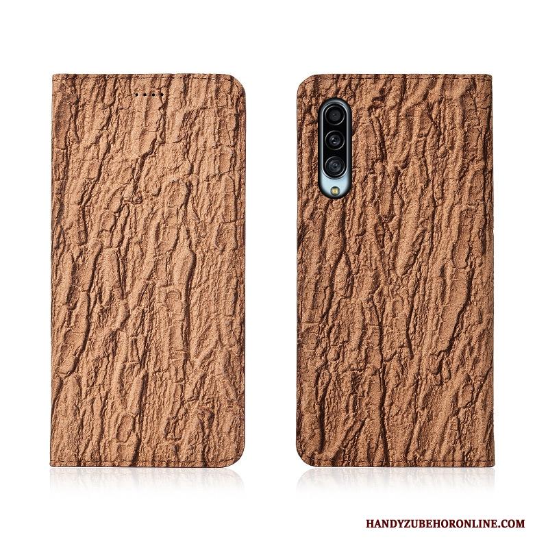 Samsung Galaxy A90 5g Clamshell Echt Leer Boom Nieuw Hoesje Schrobben Ster