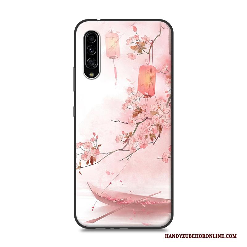 Samsung Galaxy A90 5g Hoes Roze Ster Siliconen Bescherming Chinese Stijl Hoesje Telefoon